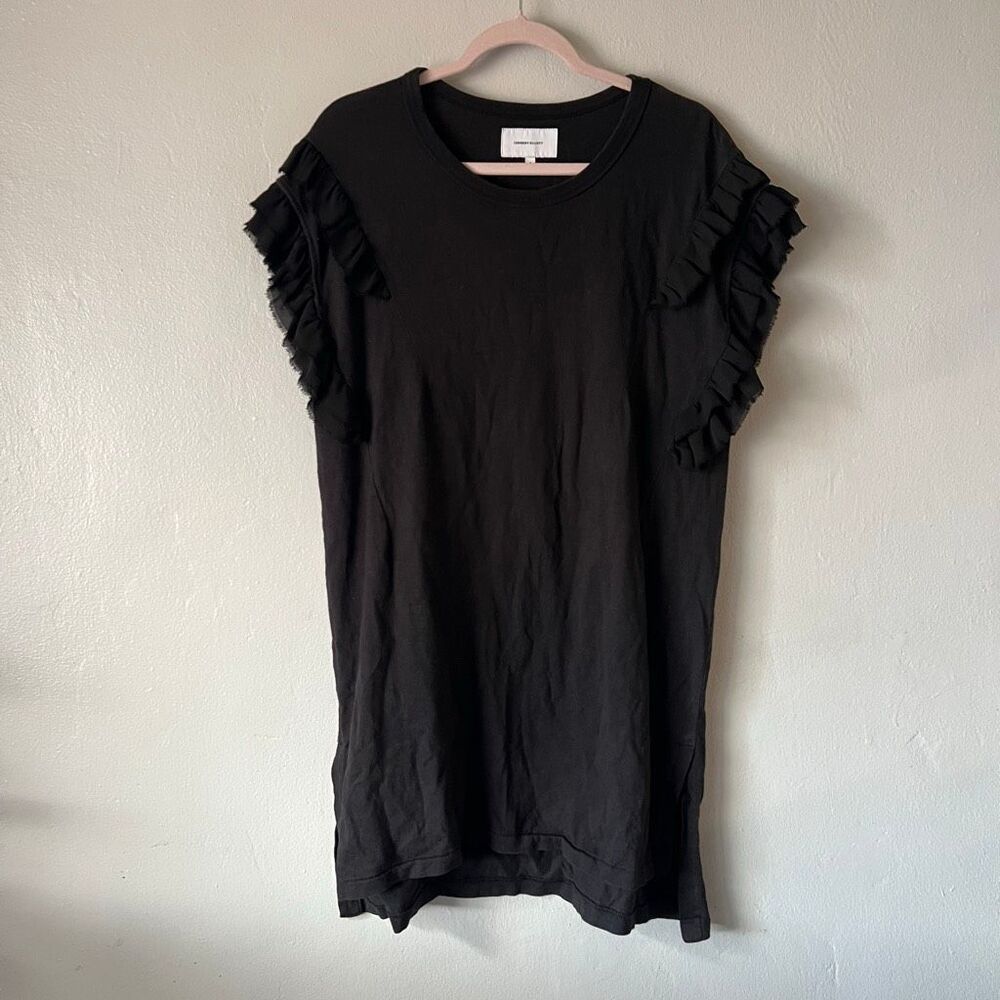 Current/Elliott cotton raw sleeves hem dress oversized